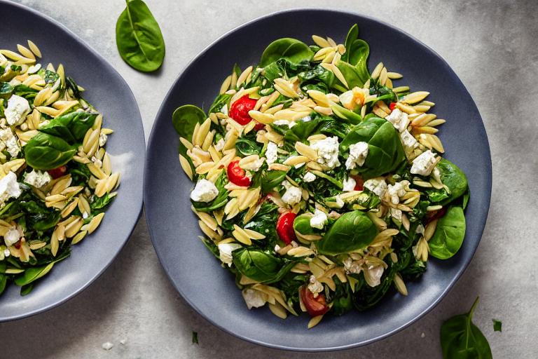 Mediterranean Orzo & Artichoke Spinach Salad