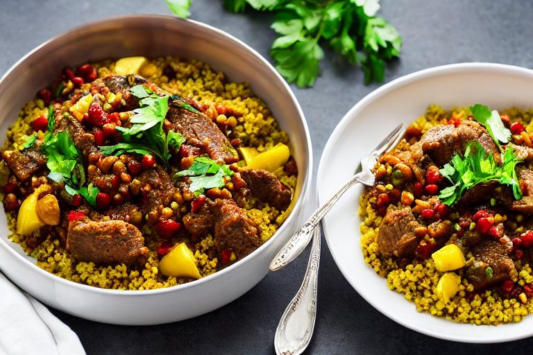 Moroccan-Spiced Lamb Tagine with Preserved Lemon Couscous