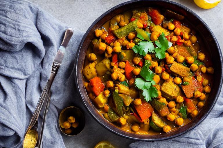 Moroccan Spiced Vegetable Tagine with Chickpeas
