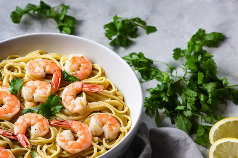 One-Pot Creamy Shrimp Scampi with Linguine