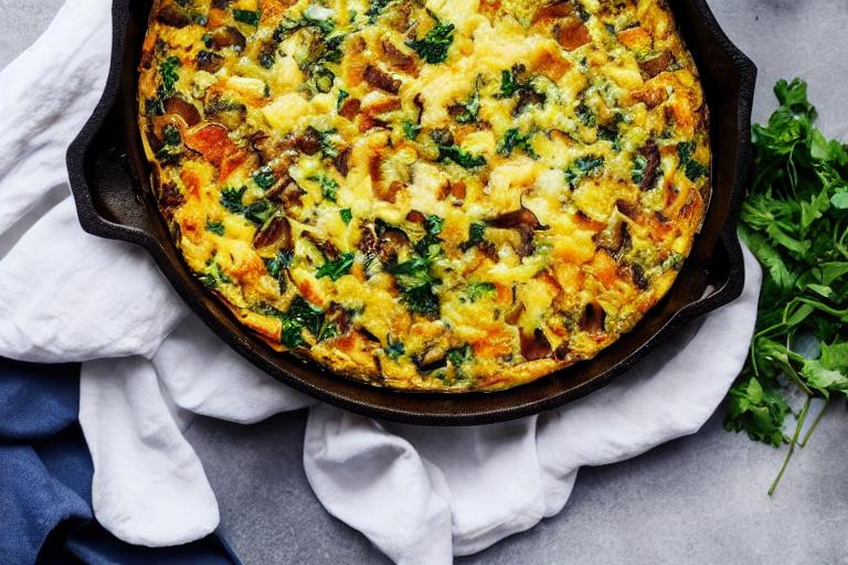 Pan-Seared Chicken & Mushroom Frittata