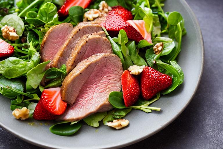 Pan-Seared Duck Breast & Strawberry Salad