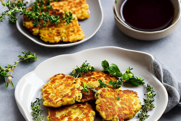 Pan-Seared Halloumi Fritters with Honey and Thyme