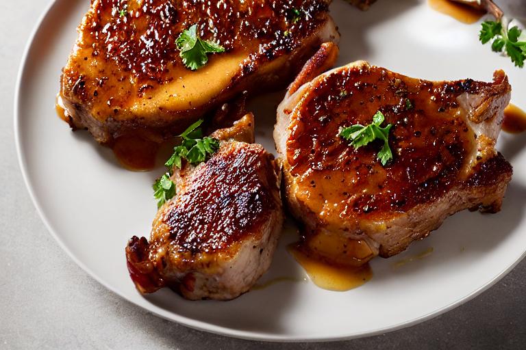 Pan-Seared Pork Chops with Honey Mustard Glaze