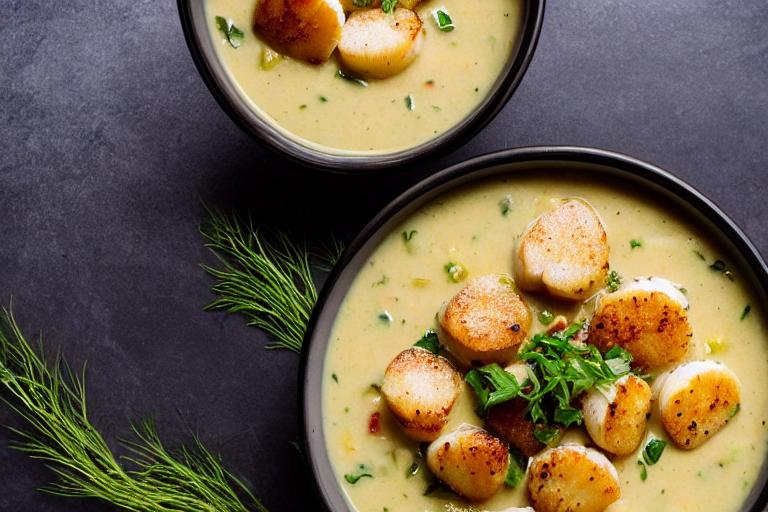 Pan-Seared Scallops & Fennel Chowder