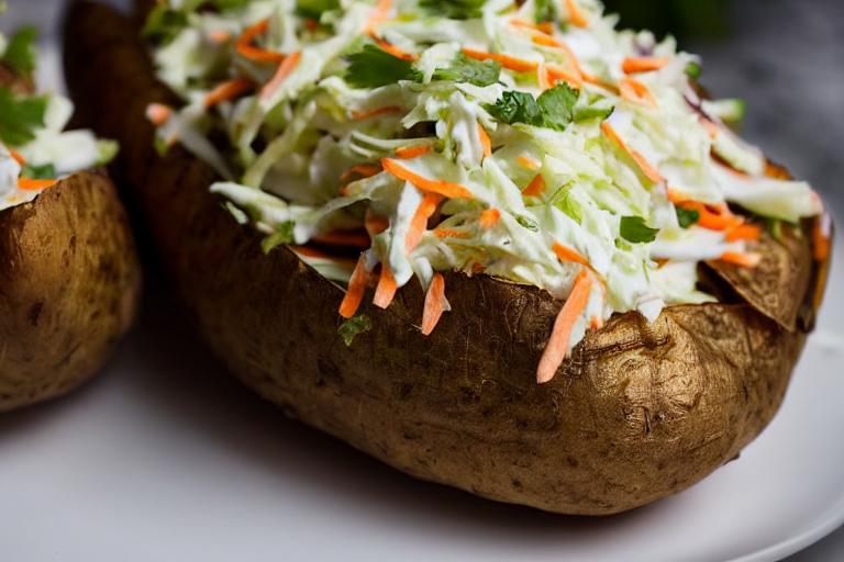 Perfect Baked Potato with Creamy Coleslaw