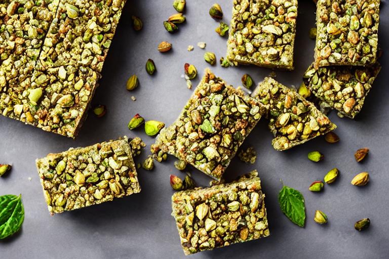 Pistachio Rosewater Crumble Bars