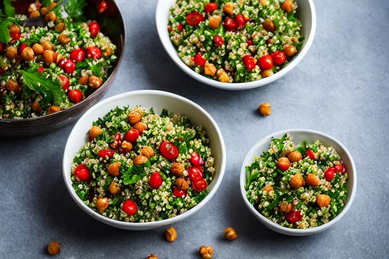 Quinoa Tabbouleh with Roasted Chickpeas