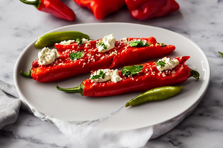 Roasted Red Pepper and Cream Cheese Stuffed Jalapeño Poppers