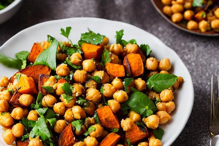 Roasted Sweet Potato & Chickpea Salad