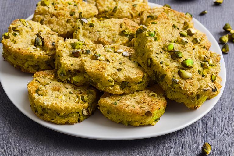 Saffron and Pistachio Focaccia Bites