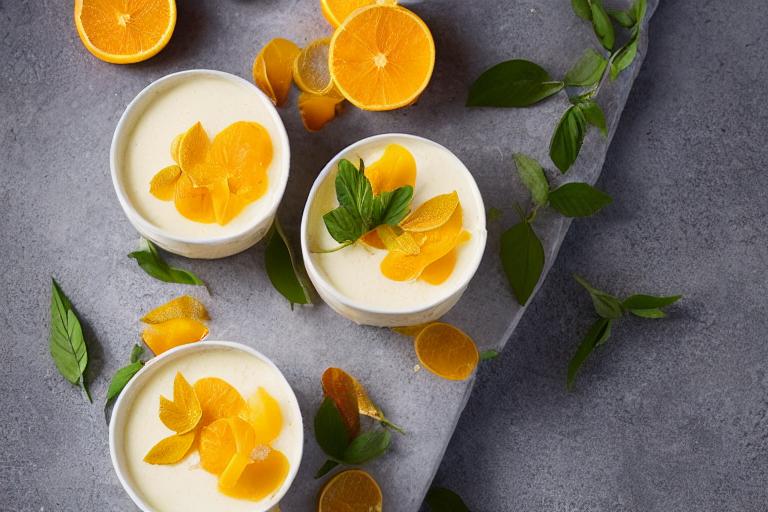 Saffron Orange Blossom Panna Cotta Bars