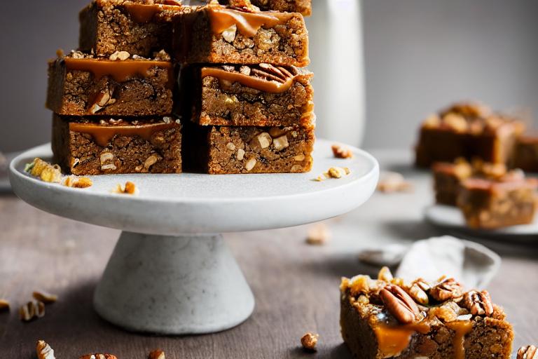 Salted Caramel Pecan Blondies