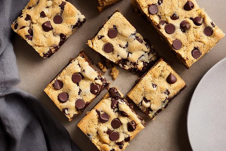 Salted Chocolate Chip Cookie Sundae Bars