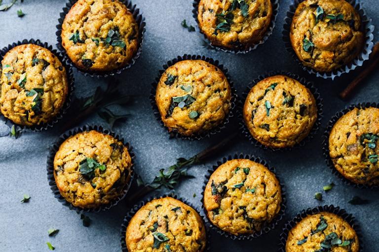 Savory Eggplant Breakfast Muffins