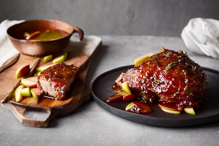 Slow-Cooked Pork Shoulder with Apple Cider Glaze