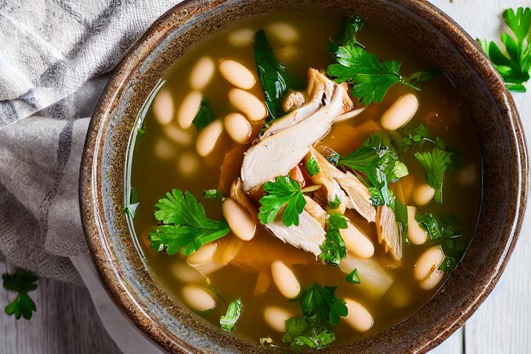 Smoked Chicken & White Bean Consommé