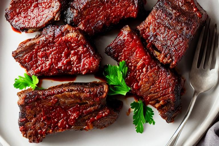 Smoked Paprika Beef Short Ribs with Romesco Sauce