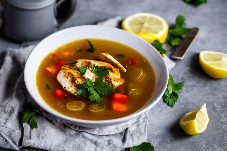 Smoked Paprika & Lemon Chicken Consommé
