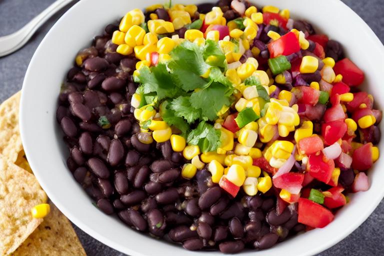 Southwestern Breakfast Bowl with Black Beans and Corn Salsa