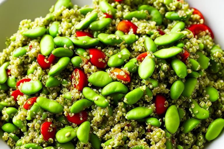 Spicy Edamame & Avocado Quinoa Salad
