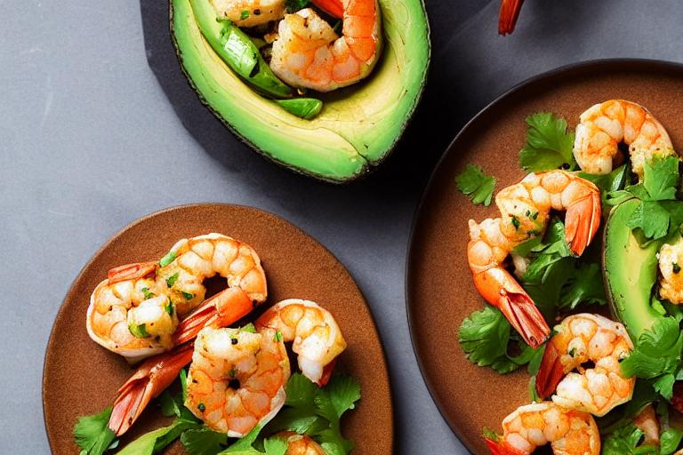 Spicy Shrimp and Avocado Toasts