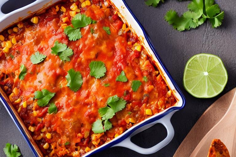 Spicy Tex-Mex Chicken Enchilada Casserole