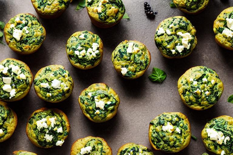 Spinach and Feta Breakfast Stuffed Muffins