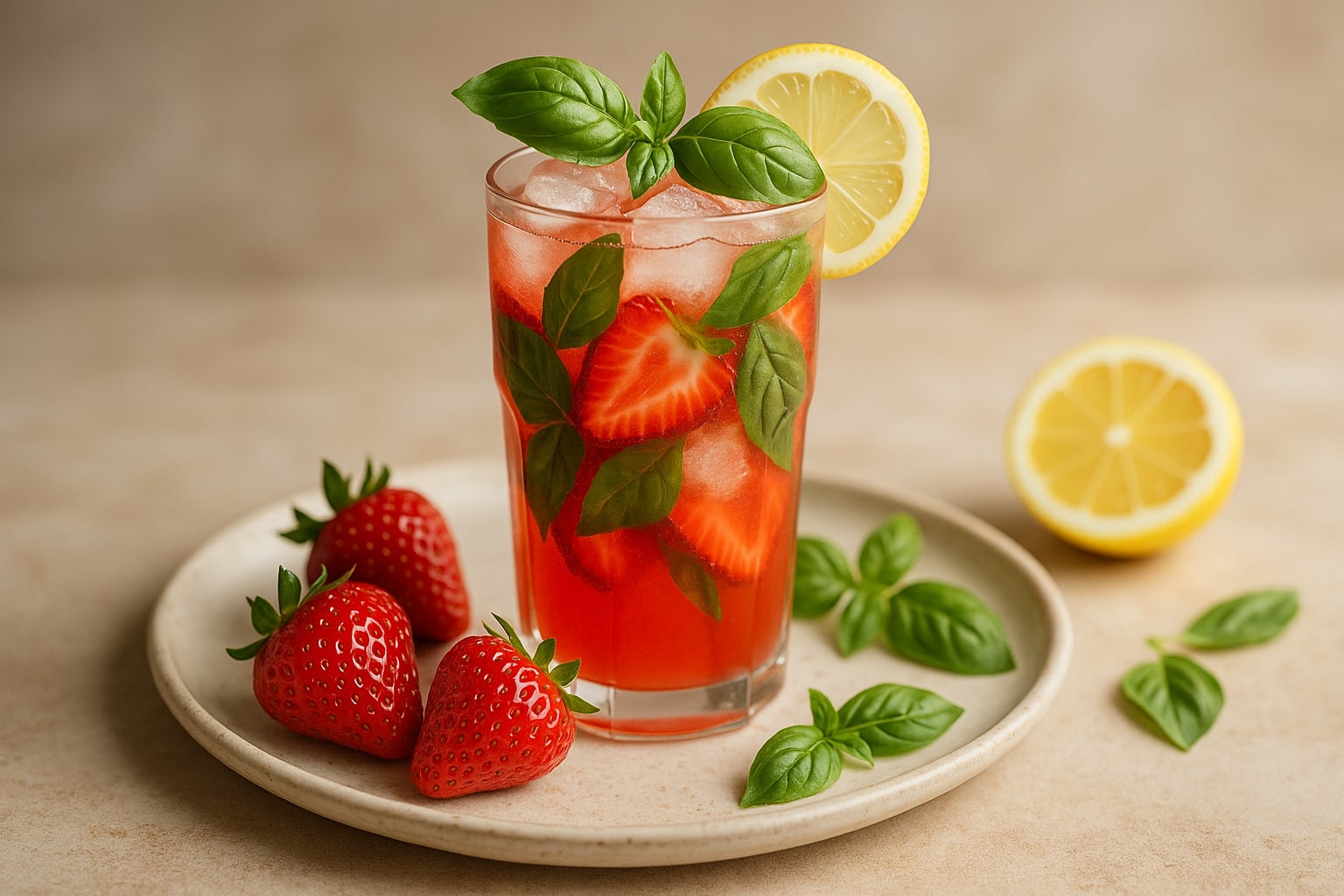Strawberry Basil Lemonade