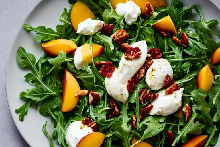 Summer Peach & Burrata Salad