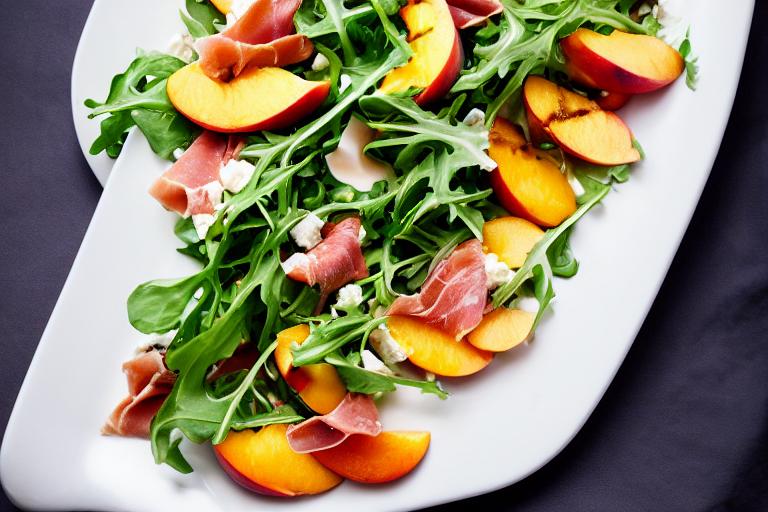 Summer Peach & Prosciutto Wrap Salad