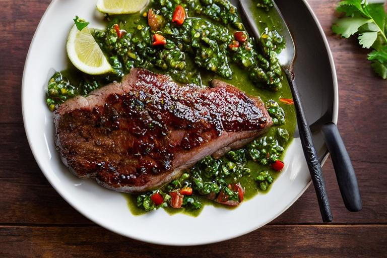 Tamarind-Glazed Kangaroo Fillet with Saltbush Chimichurri