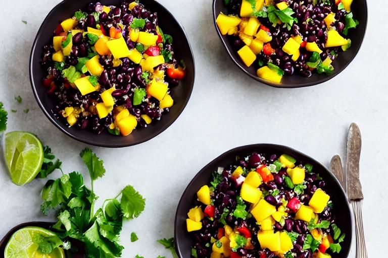 Tangy Quinoa & Black Bean Salad with Mango Salsa