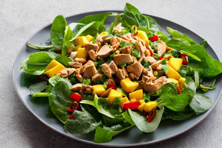 Thai Chicken & Mango Salad with Peanut Dressing