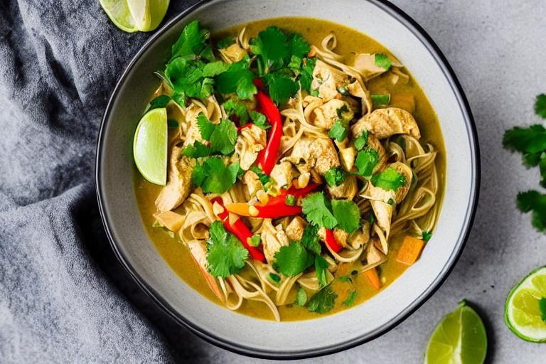 Thai Coconut Chicken Curry Noodle Bowl