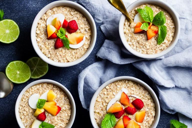 Thai Coconut Oatmeal Pudding Parfait Cups