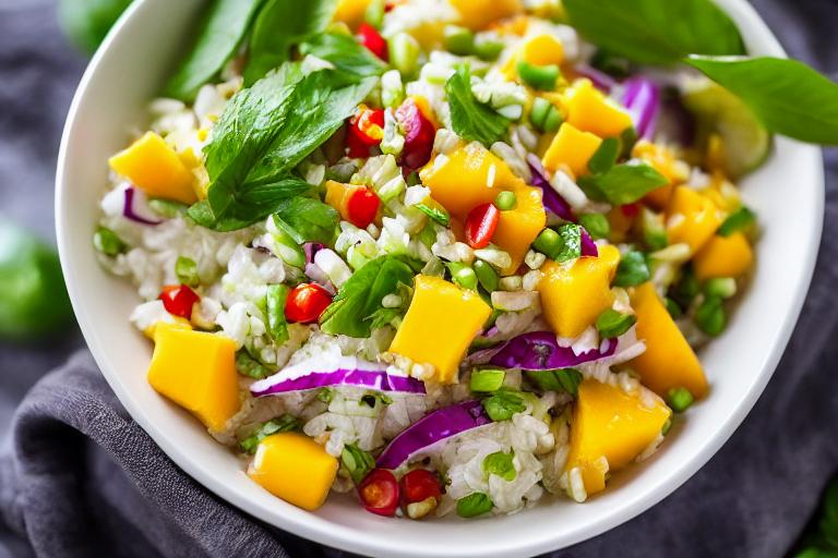 Thai Mango Sticky Rice Salad Bowl