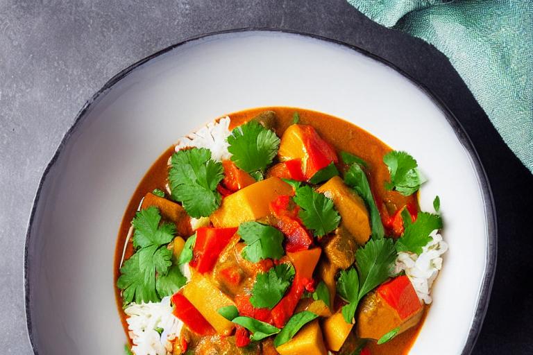 Thai Red Vegetable Curry with Jasmine Rice