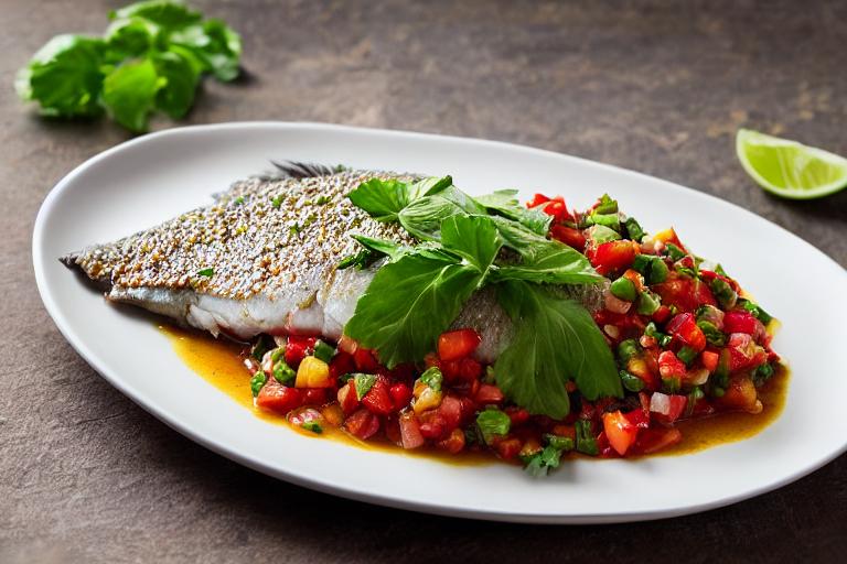 Wattleseed-Crusted Barramundi with Bush Tomato Salsa