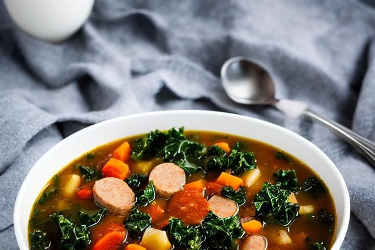 Winter Minestrone Soup with Sausage & Kale